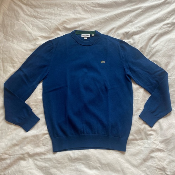 Lacoste Classic Fit Men's Crew Neck Cotton Sweater size M - Picture 1 of 6